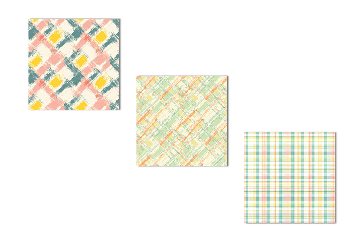 Spring Plaid Digital Paper Pattern, a Pattern Graphic by Canvas Craft (Photo 3 of 3)