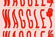 WAGGLE Display Font, a Font by PiiNK iiNK STUDiO (Thumbnail 1 of 13)