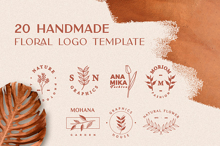 20 Floral Handmade Logo Templates