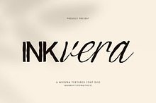 Inkvera | Modern Textured font duo