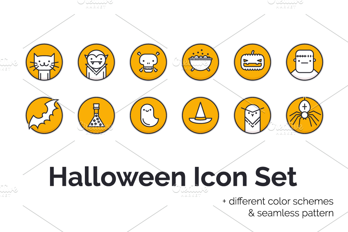 Halloween Icons, an Outline Icon by chewkotski (Photo 1 of 3)