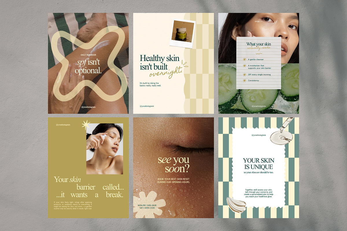 Esthetician Skincare Canva Templates, a Social Media Template by CanvaTemplateClubCo (Photo 3 of 12)
