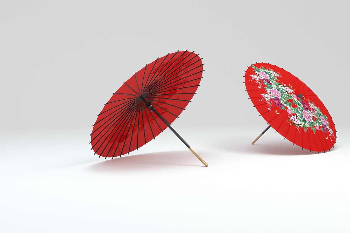 Japanese Umbrella, an Object 3D Model by 3DTreatment (Photo 1 of 8)