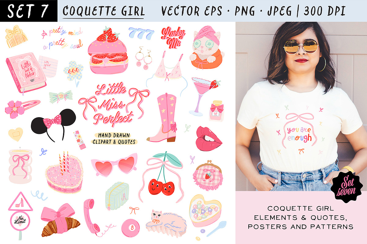 Cute Girly Clipart Bundle, an Object Graphic by Ruslana Lubenets (Photo 34 of 51)