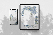 Bloom | Blue Watercolor Florals, an Invitation Template by slowlivecreate (Thumbnail 7 of 7)