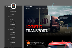 Logistic Industrial Landing Page