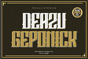 Deazu Geponick Font, a Sans Serif Font by QR Design Studio (Thumbnail 1 of 6)