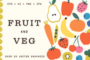 Fruit and Vegetable Illustrations, a Food Illustration by Gross Illustrations (Thumbnail 1 of 10)