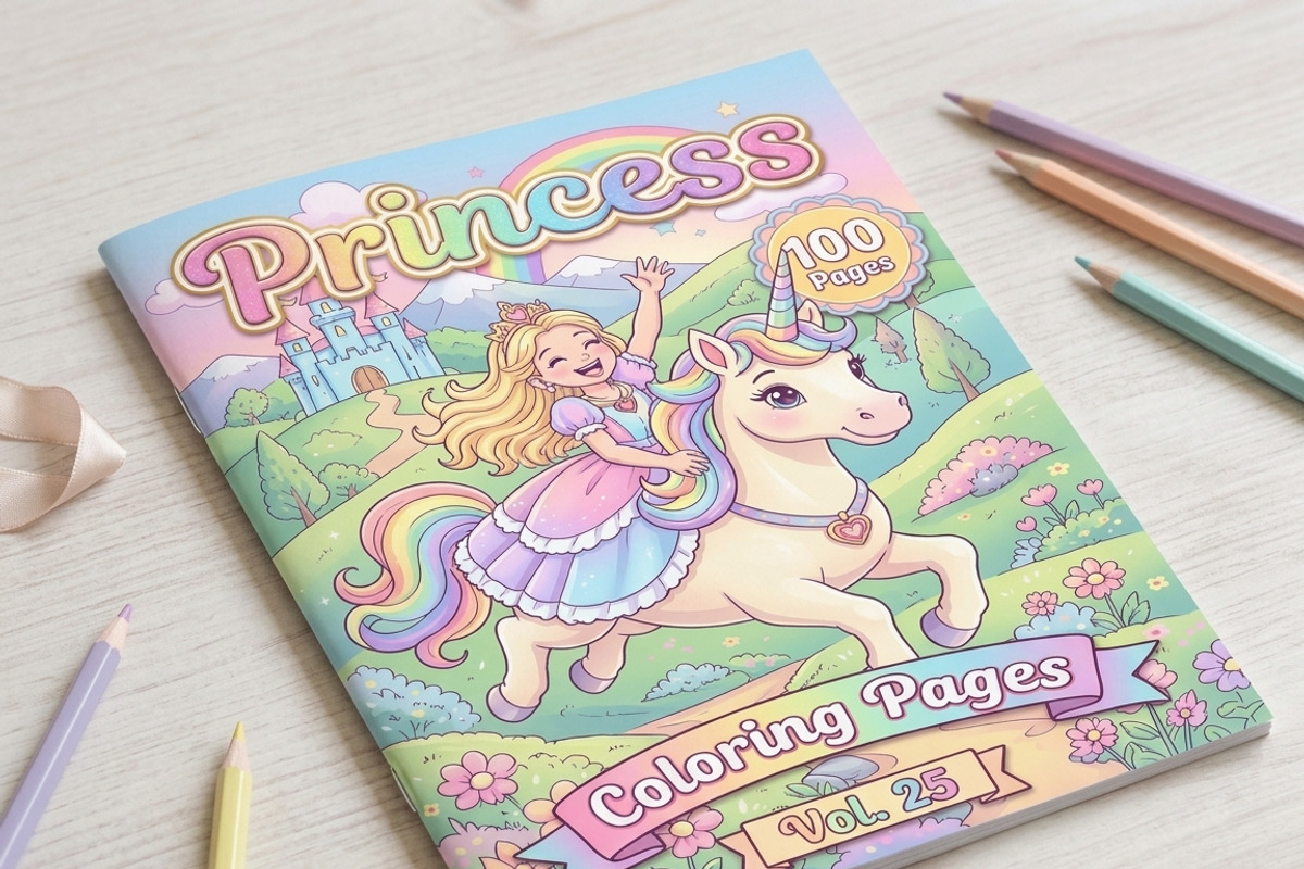 Magical Princess Coloring Book Vol25, a Person Illustration by ikarifq shop (Photo 2 of 7)