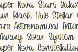 Falling Stars, Cute Handwritten Font