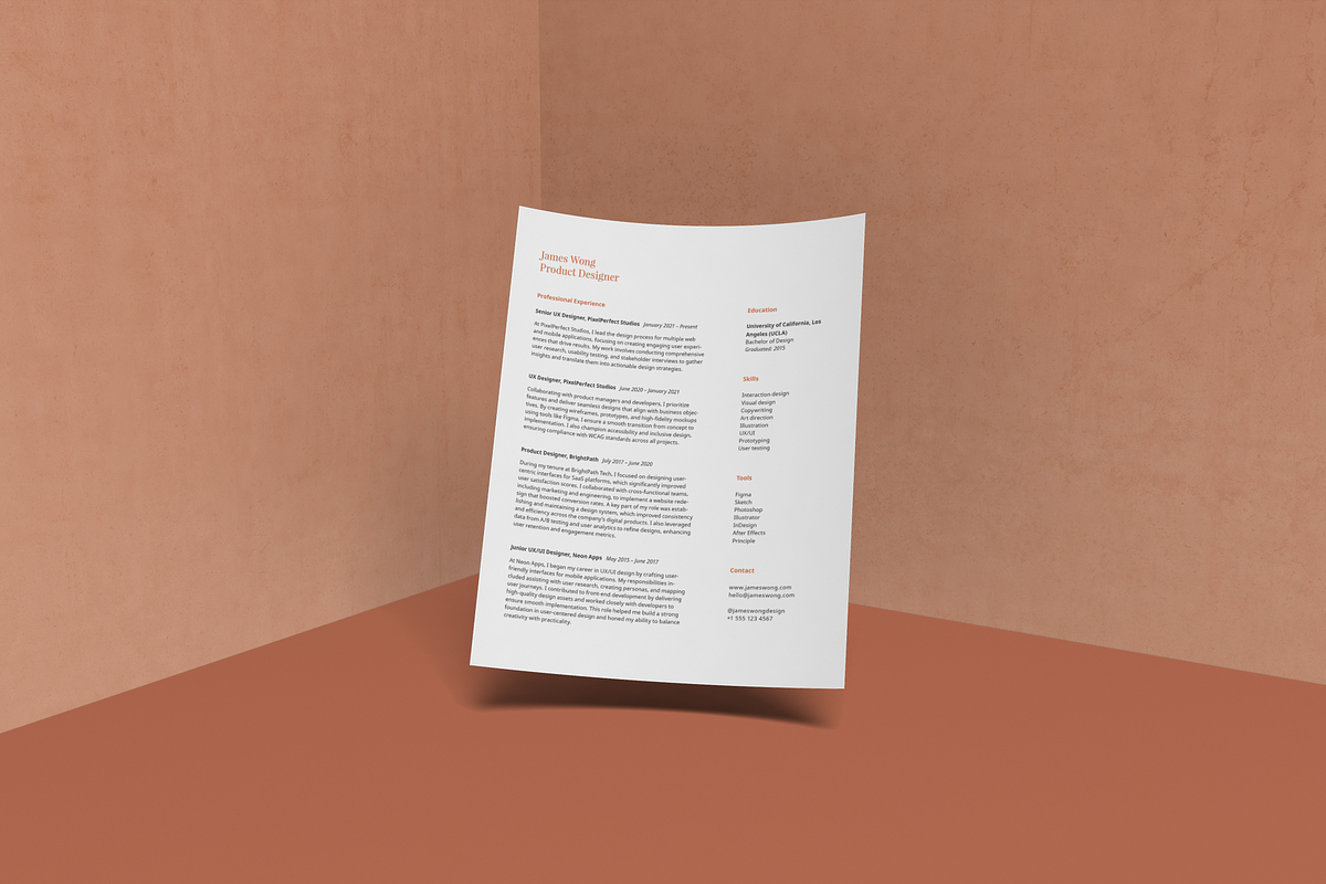 Creative Resume Template, a Resume Template by Cassandra Cappello (Photo 2 of 2)