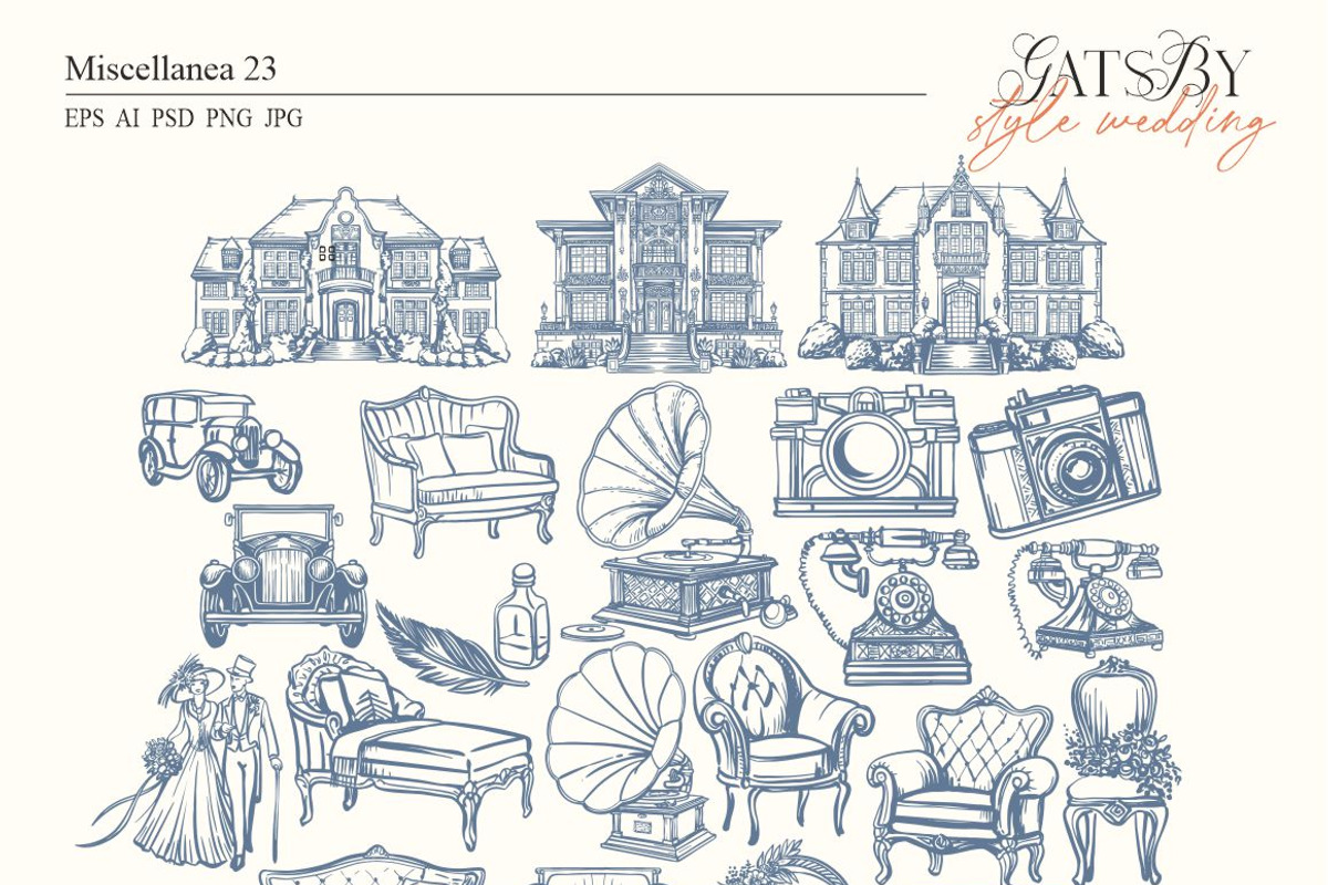Gatsby-style wedding, an Object Graphic by Collection by VY (Photo 16 of 18)