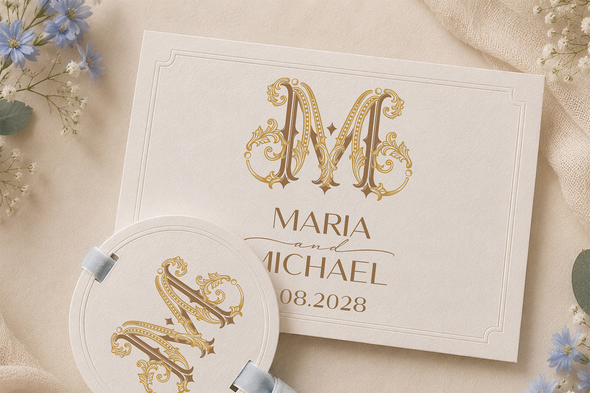 MM Wedding Monogram Logov, a Branding & Logo Template by LogoAV (Photo 3 of 6)
