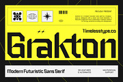 Grakton Modern Futuristic Sans Serif, a Serif Font by timelesstype.co (Thumbnail 1 of 10)