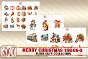 Merry Christmas Fussy-3 Cuts, a Person Illustration by CraftArtStory (Thumbnail 4 of 6)