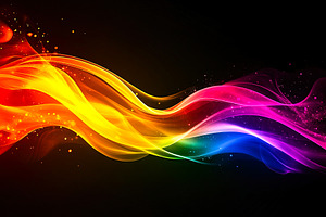 Abstract Rainbow Light Wave, a Background Photo by Ales Munt