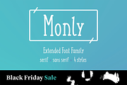 Monly Extended Font, a Sans Serif Font by Wild Ones (Thumbnail 1 of 11)