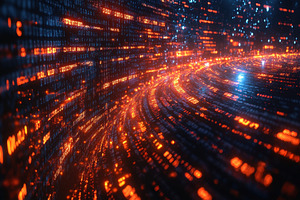Colors and patterns of digital data, a Photo by Tanuart