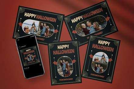Halloween Greeting Card, a Card Template by graphicook