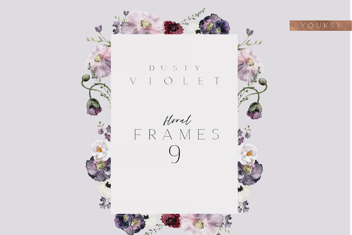 NEW! Dusty Violet collection, a Decorative Illustration by Youksy (Photo 9 of 11)