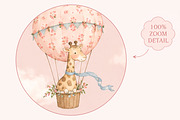 Pastel Air Balloon Nursery Wallpaper, a Wallpaper Graphic by by creative paper (Thumbnail 4 of 14)