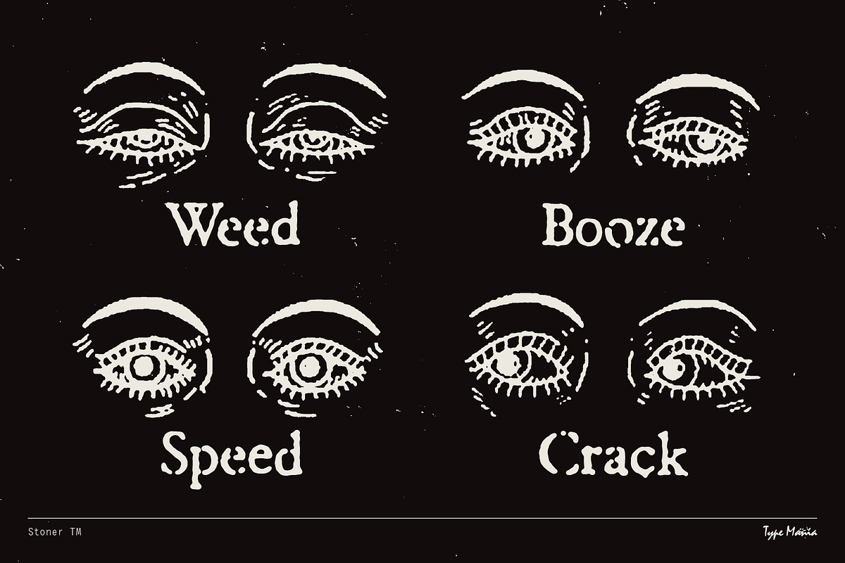 Stoner TM – Distressed Dynamic Font, a Serif Font by Type Mania (Photo 3 of 11)