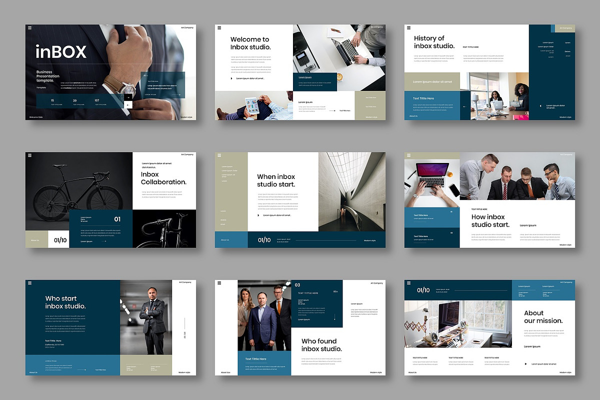 Inbox - Business Google Slide, a Presentation Template by Dens Creative Studio (Photo 2 of 6)