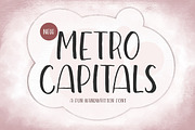 Metro Capitals - A Fun Handwritten F, a Sans Serif Font by Littlehand (Thumbnail 1 of 9)