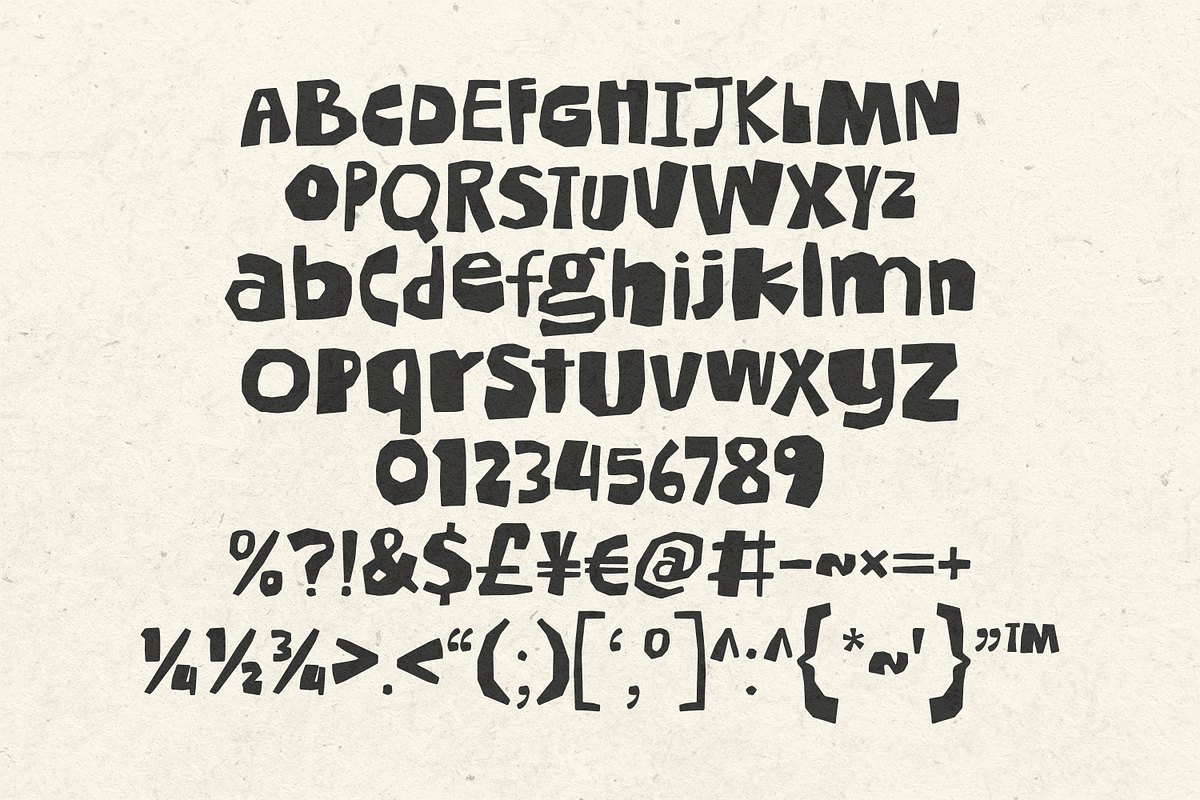 The Popcuts – A Quirky Cutout Font, a Handwritten Font by Get Studio (Photo 8 of 8)