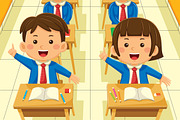 Back To School Cartoon Vector #05, an Education Illustration by MEDZ (Thumbnail 2 of 3)