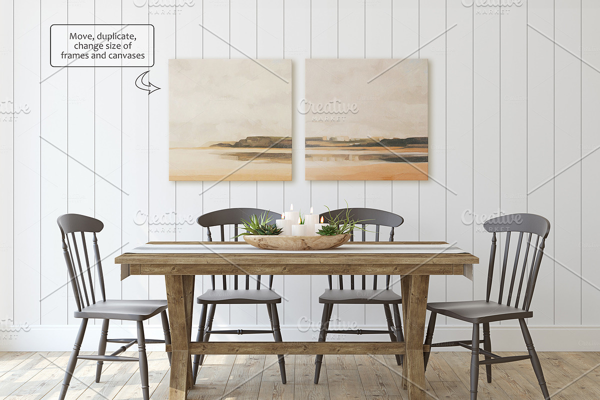 MODERN FARMHOUSE Wall&Frame Mockups, a Poster Template by MyHomeMockups (Photo 8 of 12)