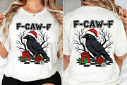 Christmas F-Caw-F, Funny Crow PNG, an Illustration by OK Design (Thumbnail 4 of 4)