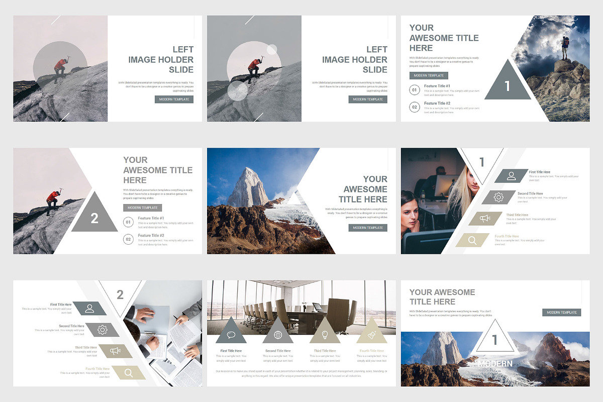 Modern Business Keynote Template, a Presentation Template by SlideSalad (Photo 8 of 16)