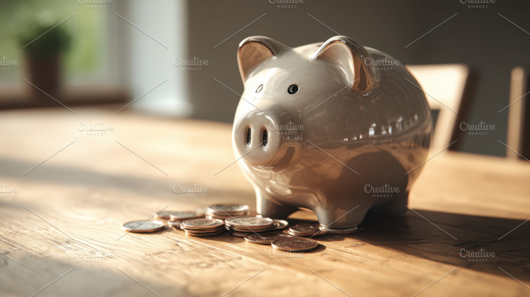 Savings go into piggy bank, a Photo by Beautiful things