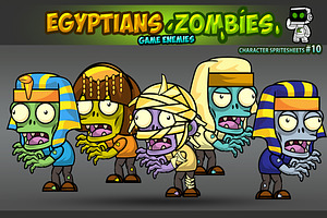 Egyptian Zombies Character Sprites