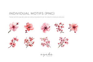 SAKURA Seamless Pattern & Motifs