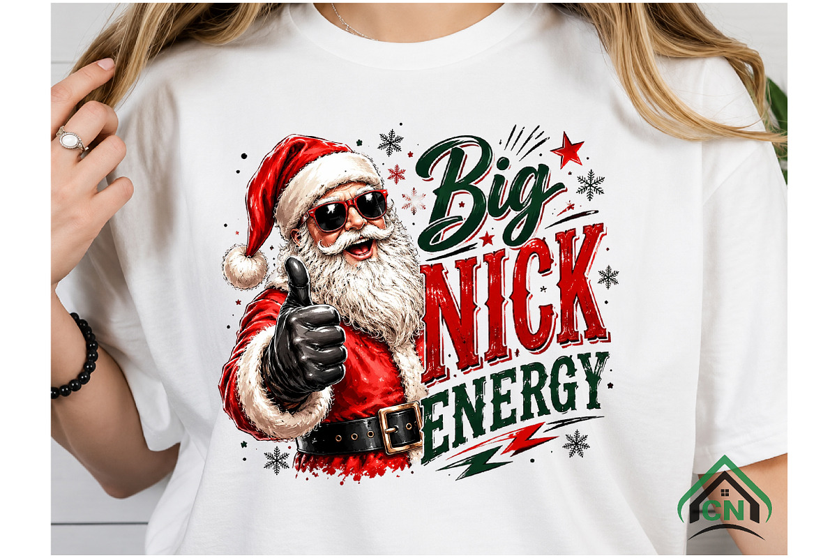 Santa Big Nick Energy Christmas, a Seasonal Illustration by Craft Nest (Photo 4 of 6)