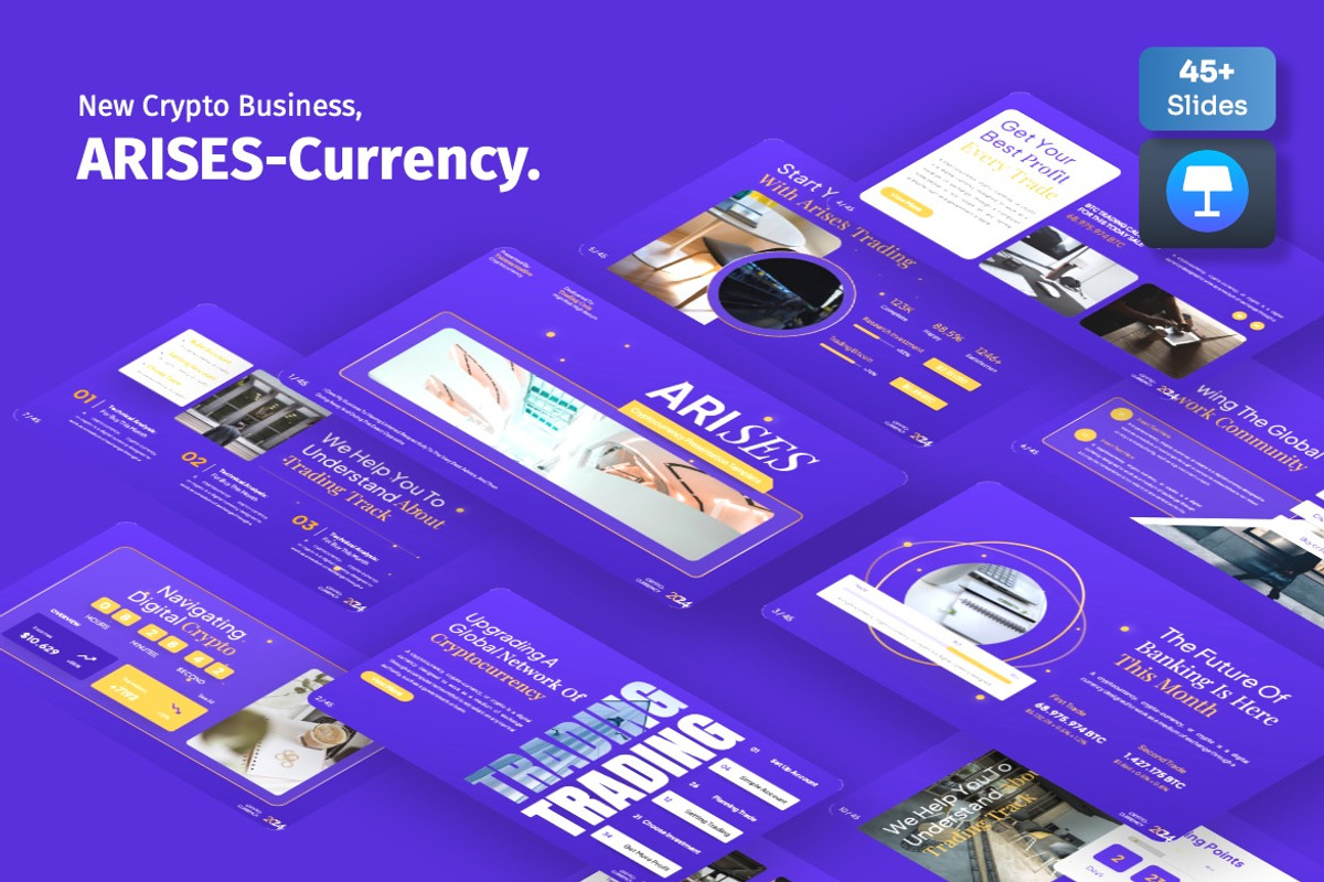 Arises - Cryptocurrency Keynote, a Presentation Template by Dhabee (Photo 1 of 7)