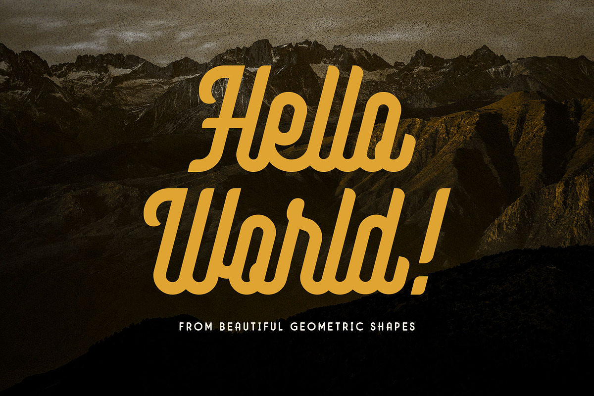Montagna - Elegant Monoline, a Script Font by Arterfak Project (Photo 2 of 13)