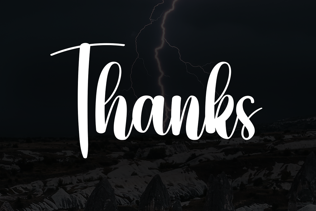 Winter Lightning | Script Font, a Handwritten Font by Scratchones (Photo 9 of 9)