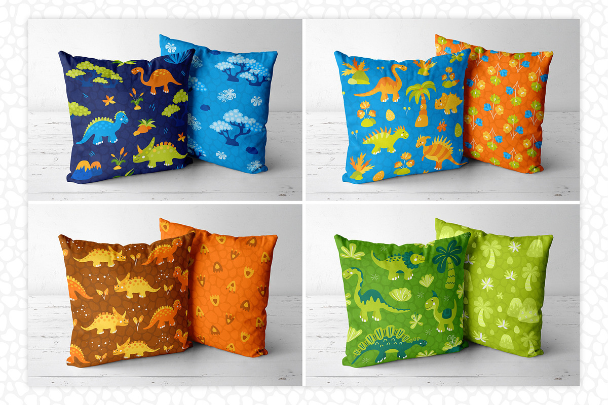 Dinosaurs patterns and alphabet, an Animal Illustration by LartGraphics (Photo 7 of 12)