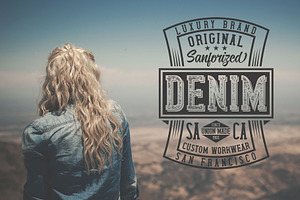 Wanted Denim Layered Font