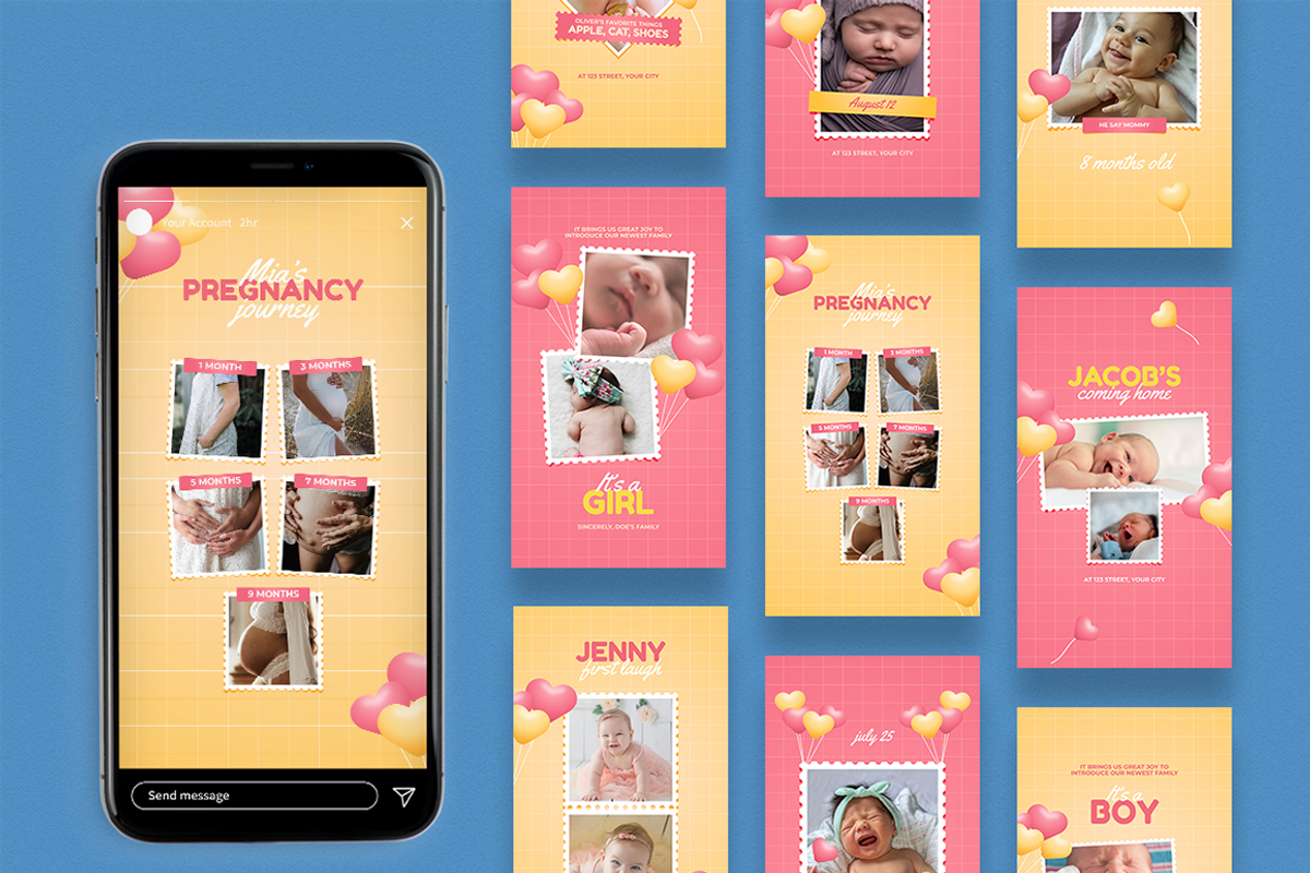 Baby Milestones Instagram Stories, a Social Media Template by Lettha-Studio (Photo 3 of 4)