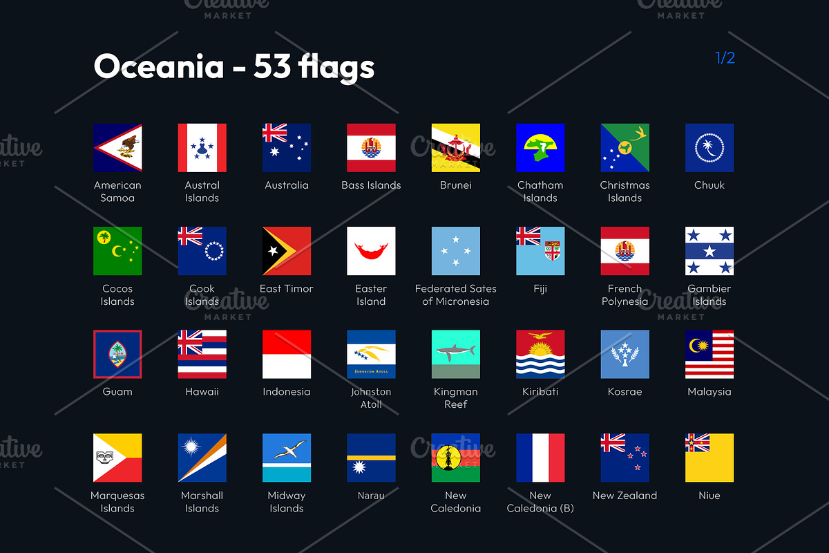 Flags of the World - Square Icons, an Icon by bvcreates (Photo 13 of 16)