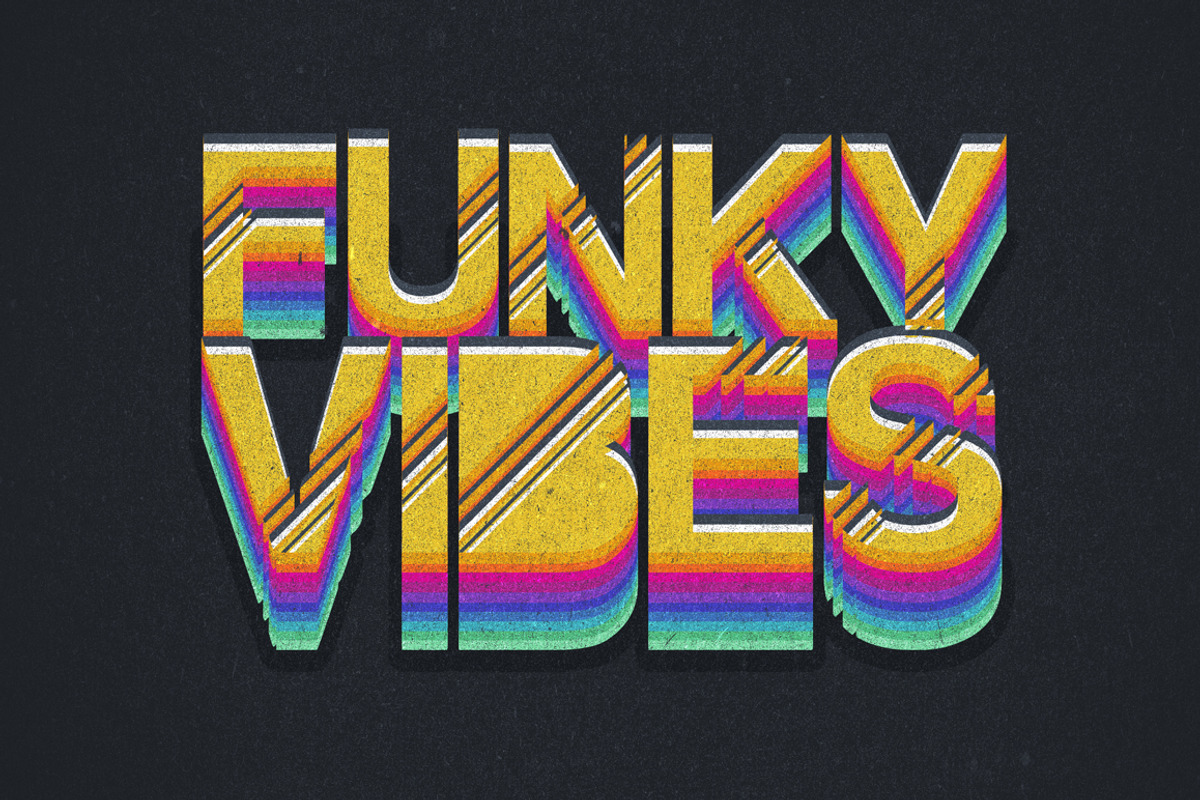70s Text Effects for Photoshop, a Layer Style Add-On by Graphicdome (Photo 14 of 17)