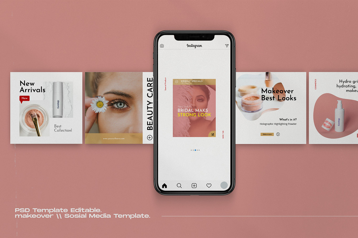 Makeover - Social Media Kit, a Social Media Template by Dirtytemp Studio (Photo 3 of 14)