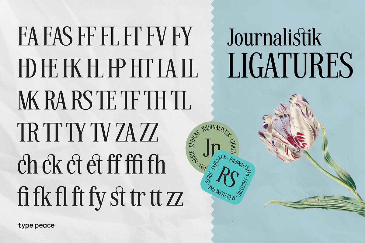 JOURNALISTIK | Multilingual Serif, a Serif Font by type peace (Photo 7 of 13)