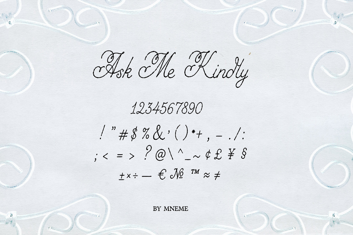 Ask Me Kindly Font, a Script Font by Mneme (Photo 8 of 8)