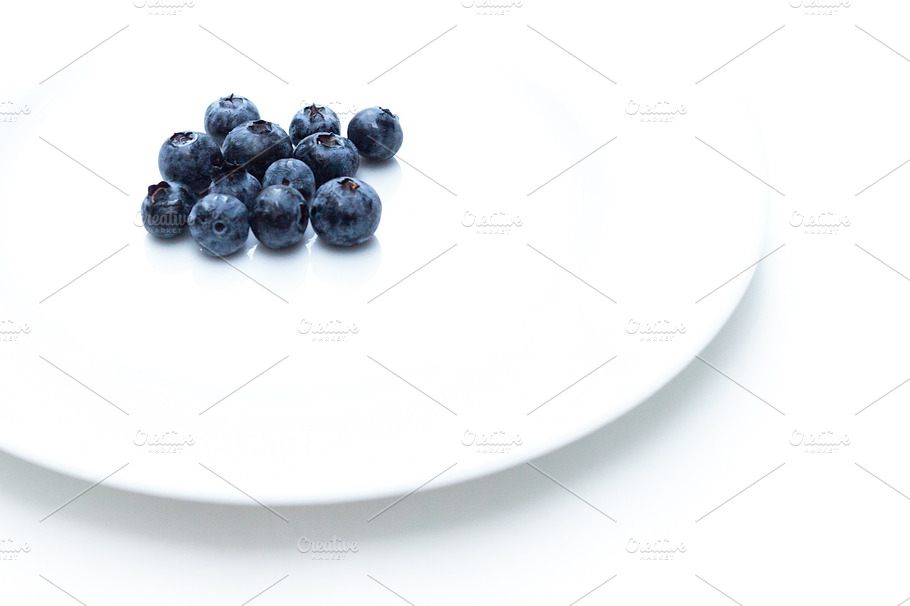 Plate Of Blueberries