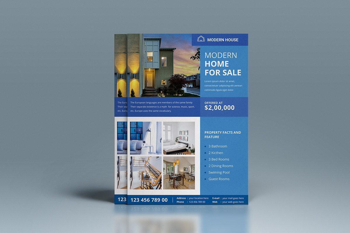 Real Estate Business Flyer Template, a Flyer Template by UI_Expert (Photo 1 of 2)